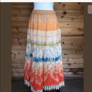 Sundance catalog maxi skirt prairie print